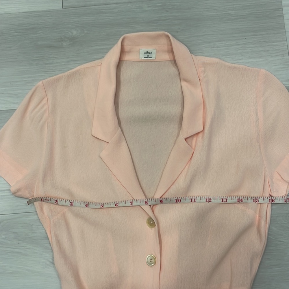 Aritzia Wilfred Shirt Dress in Coral Blush - Picture 10 of 10